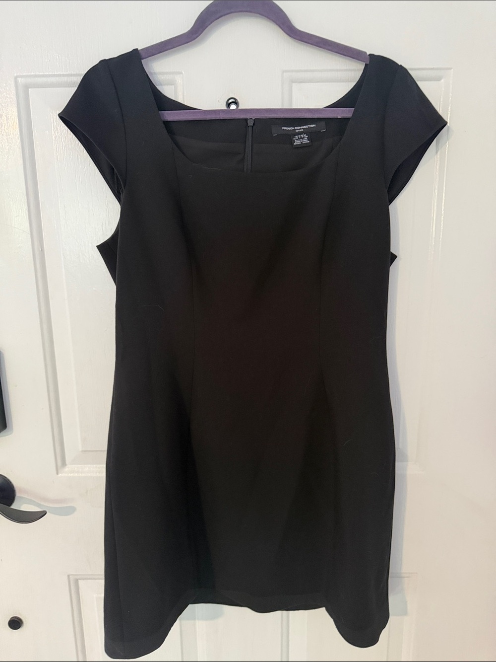 Black Cap Sleeve Sheath Dress - French connection